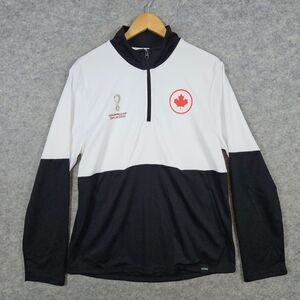 FIFA World Cup Qatar 2022 Team Canada‎ Size M Quarter Zip Pullover Soccer Futbol